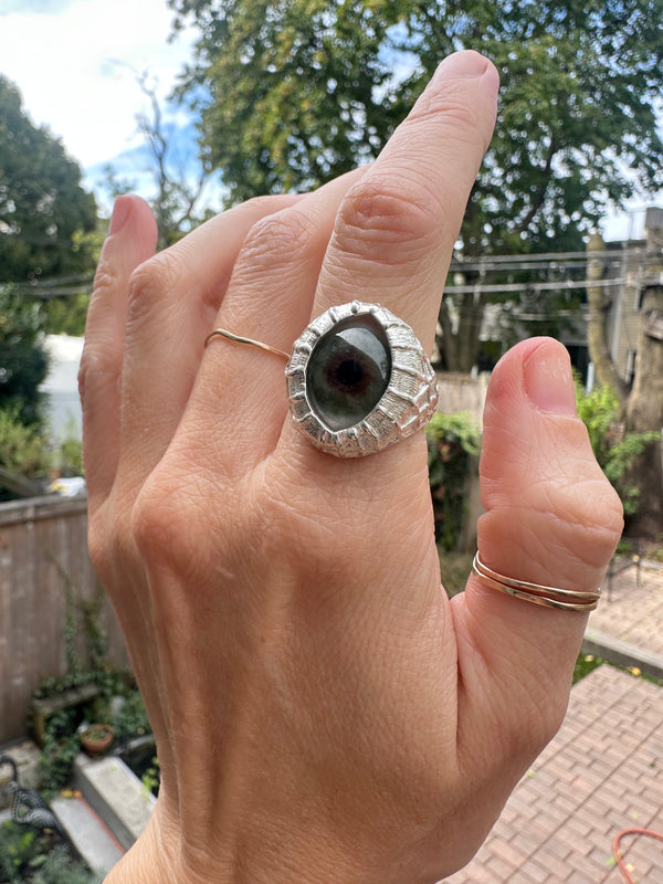 ORACLE Hand Painted Eye Ring - sz 7