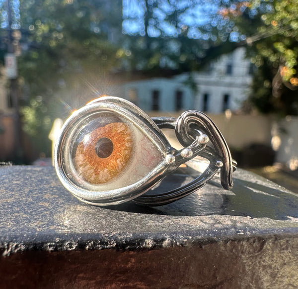 ORACLE Hand Painted Eye Ring - sz 8.25 - 9