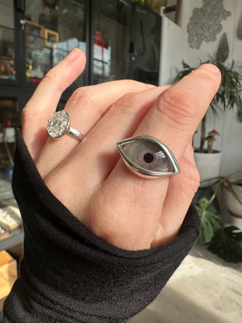 DALI Hand Painted Eye Ring - sz 5.75