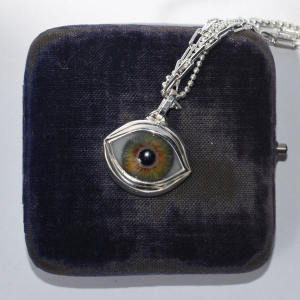 Hazel Silver Eye Pendant