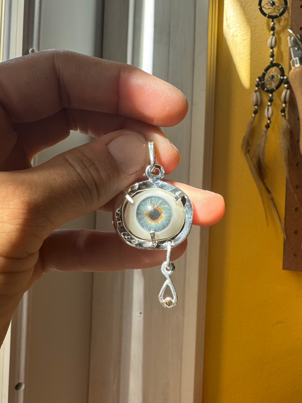 Eyeba x Anaïs and Alaïa Eye Pendant with tear