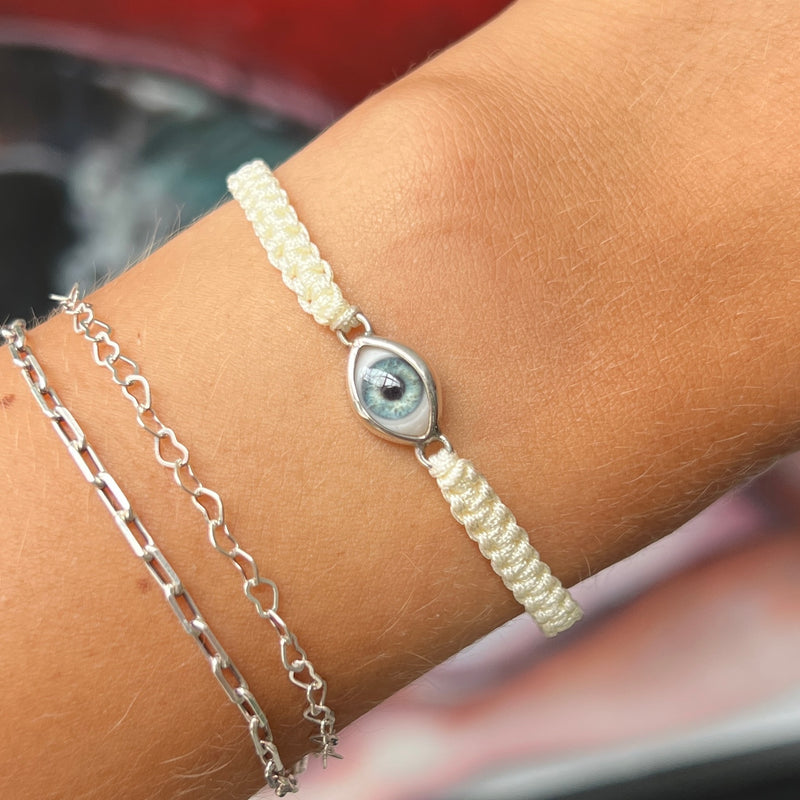 Turquoise Mini Eye Threaded Bracelet