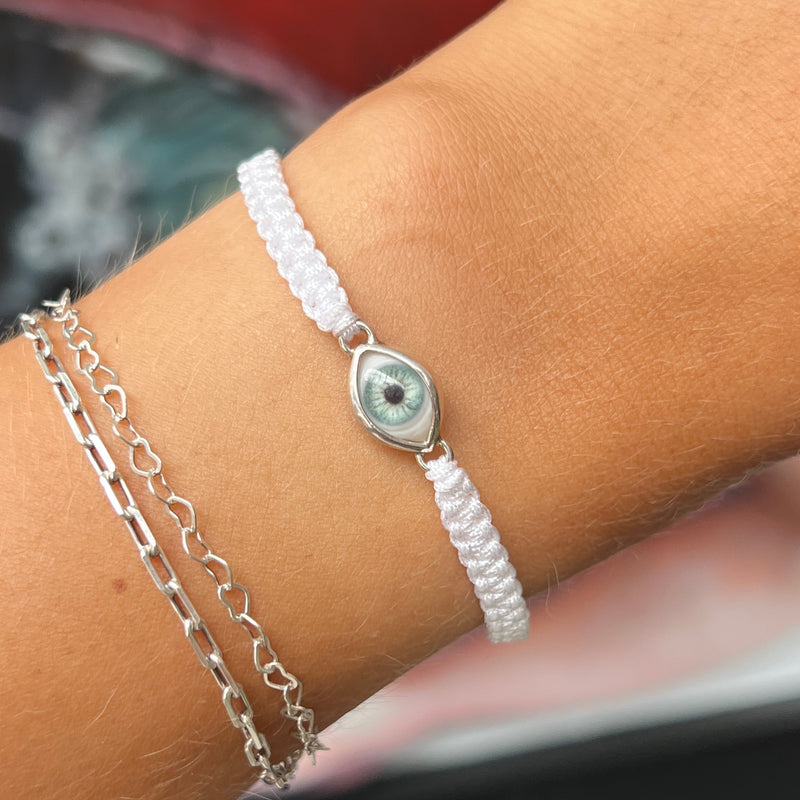 Turquoise Mini Eye Threaded Bracelet