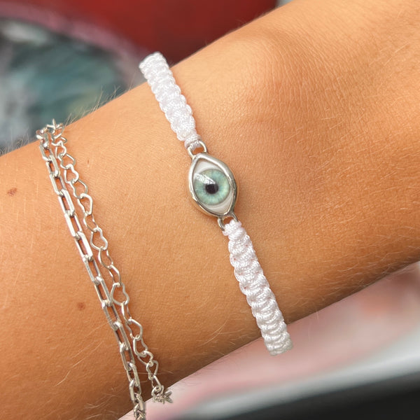 Turquoise Mini Eye Threaded Bracelet