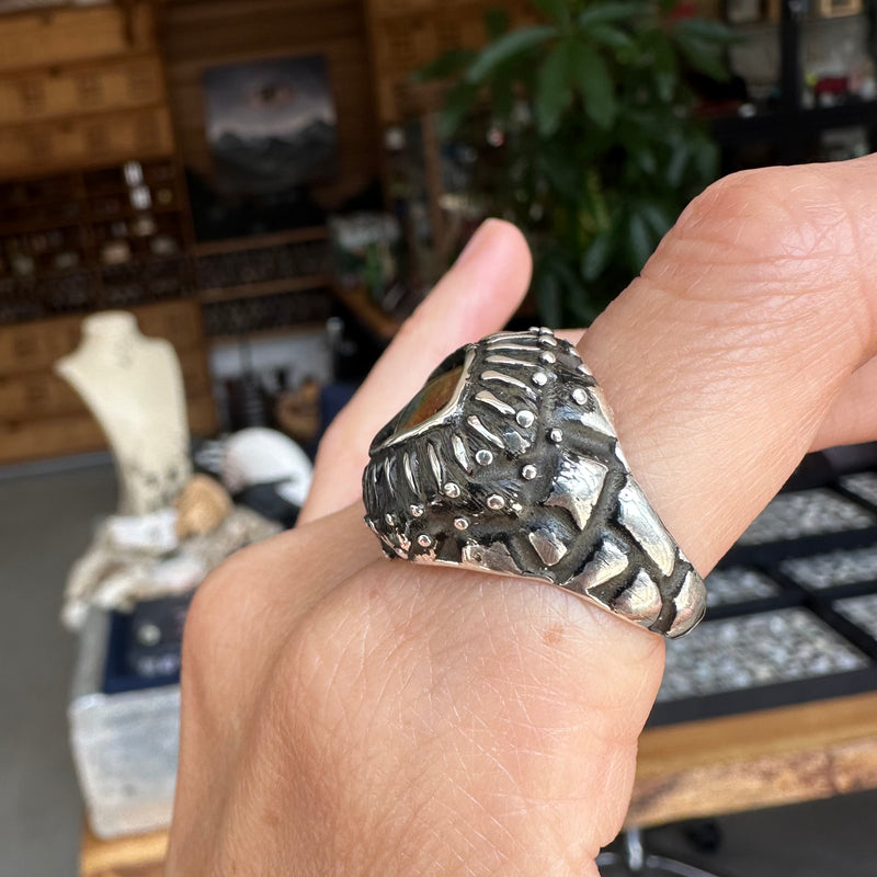 Sample Sale - Black Sunflower Eye ring