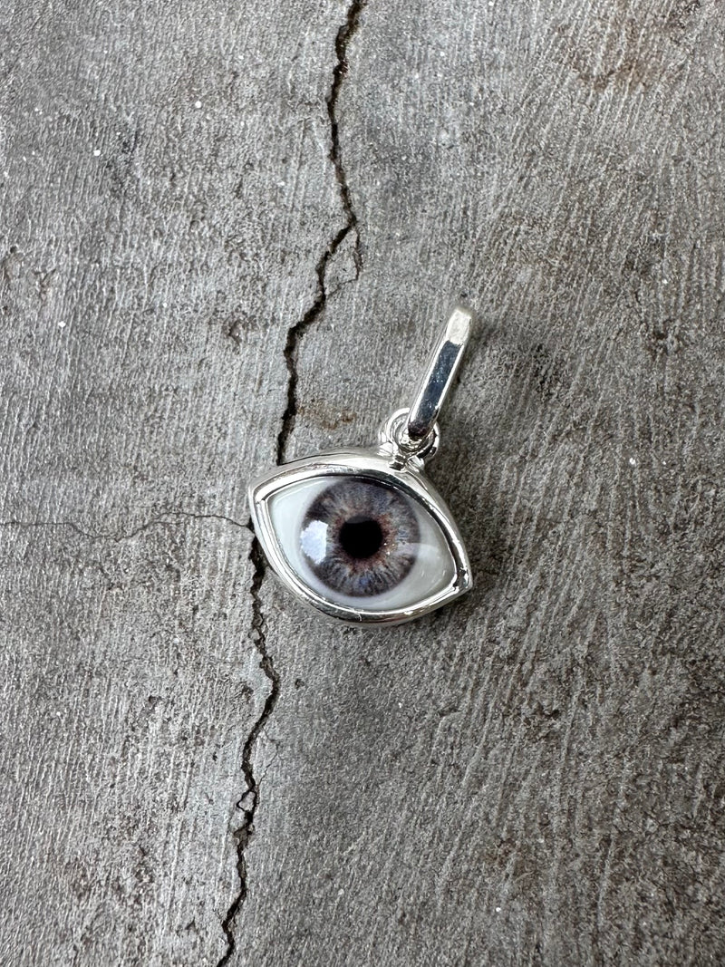 Blue Silver Mini Eye Pendant