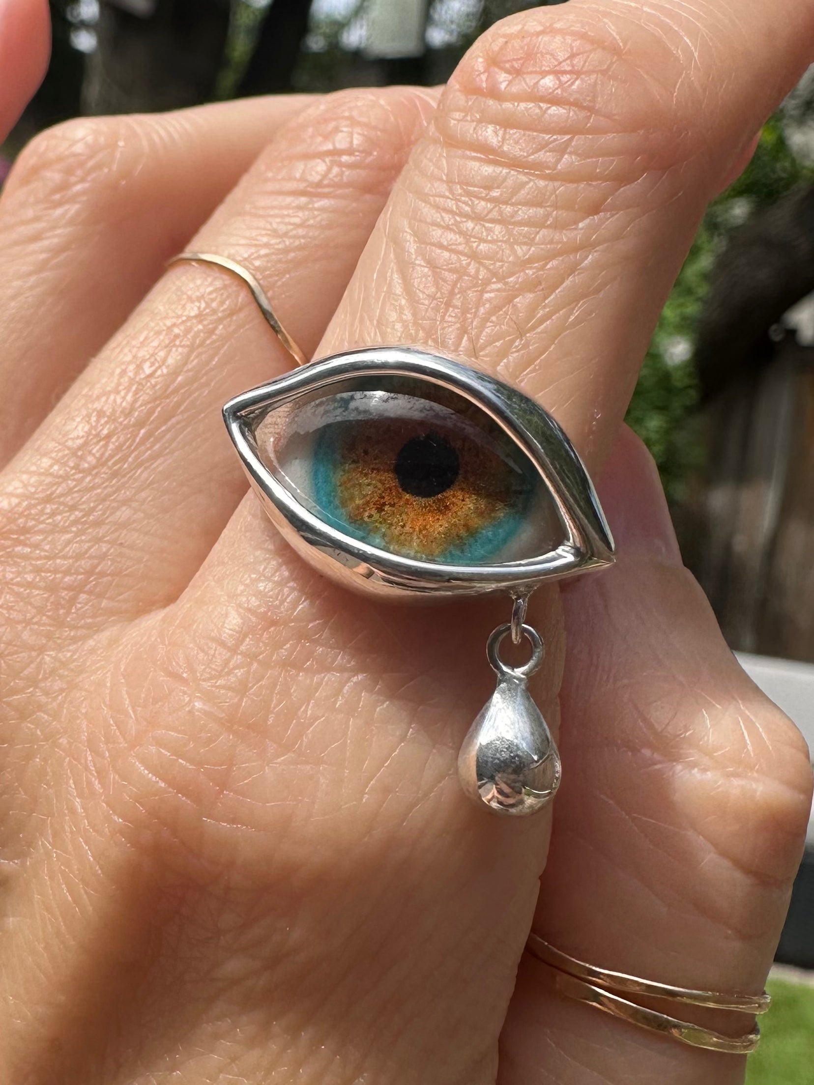 DALI CRYING Hand Painted Eye Ring - sz 7 – Eyeba