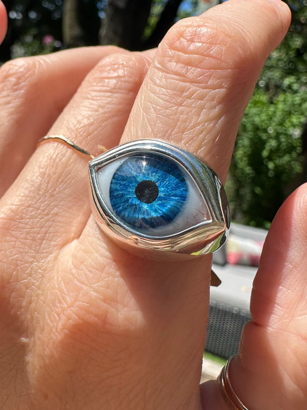 Classic Sterling Silver Eye Ring