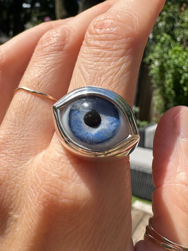 Classic Sterling Silver Eye Ring
