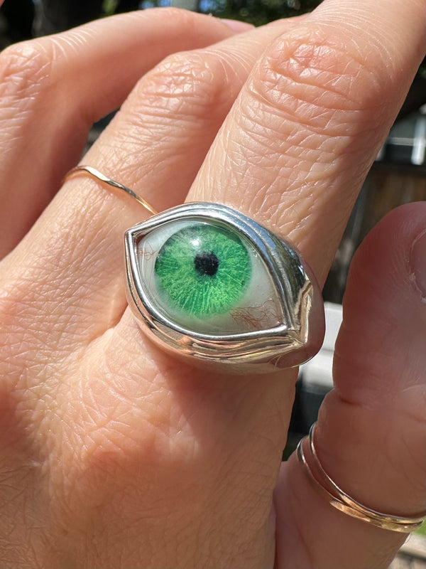 Classic Sterling Silver Eye Ring