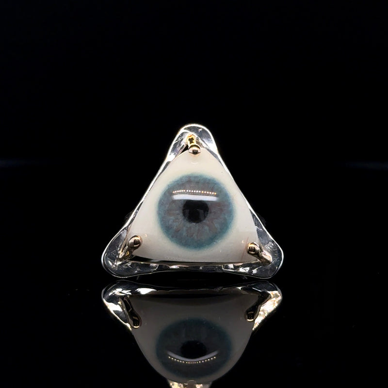 Eyeba x Anaïs and Alaïa Silver and 14k gold Ring