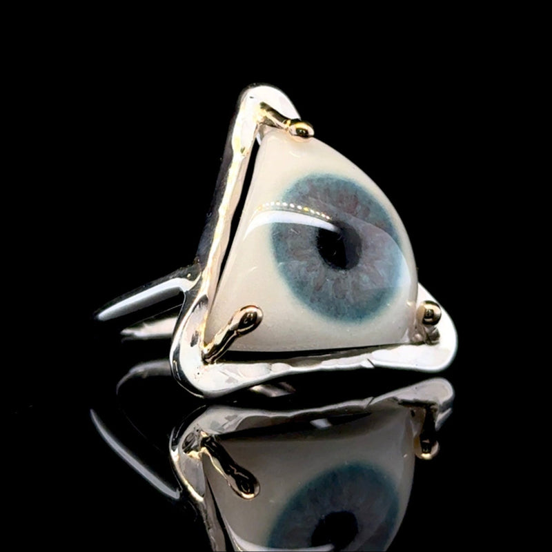Eyeba x Anaïs and Alaïa Silver and 14k gold Ring