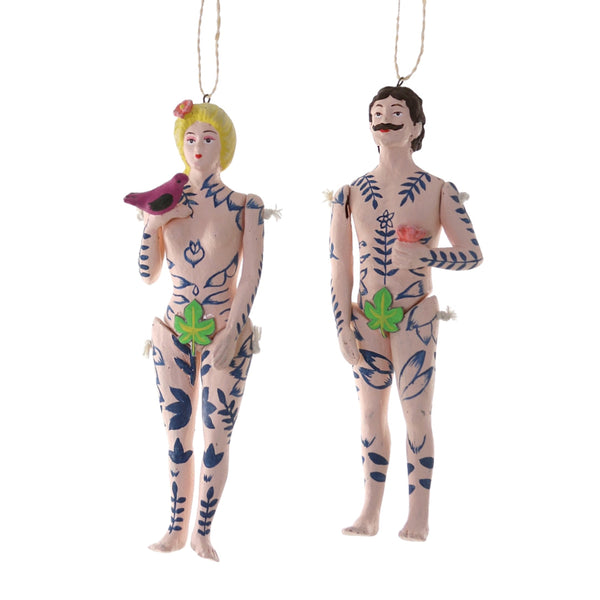 Adam and Eve Ornaments