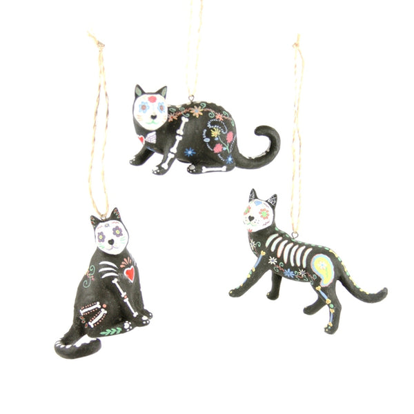 Dia De Los Muertos Cat Ornaments