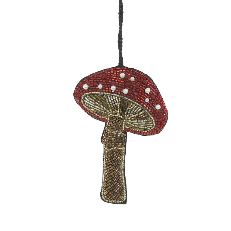 Tinsel Mushroom Ornament