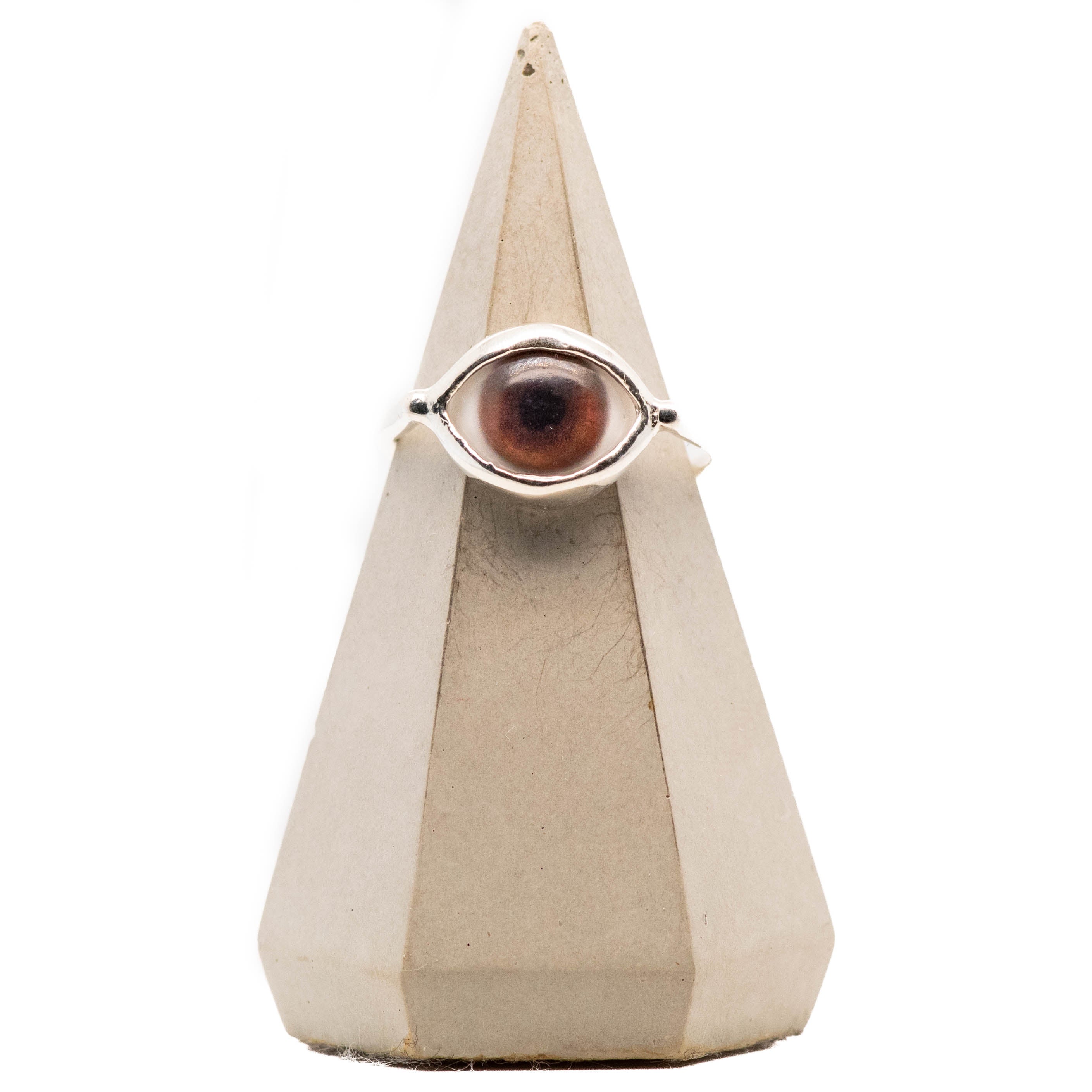 Brown Silver Mini Eye Ring – Eyeba