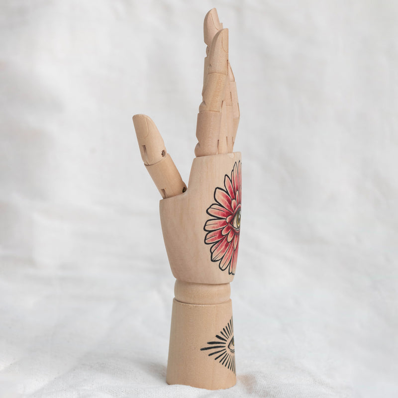 Wooden Hand Painted Eye Ring Holder