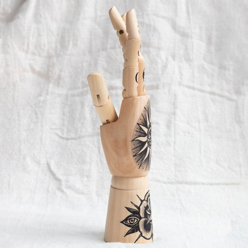 Wooden Hand Painted Eye Ring Holder