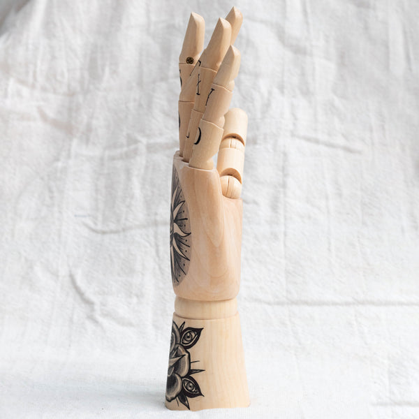 Wooden Hand Painted Eye Ring Holder