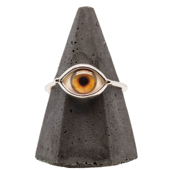 Golden Silver Mini Eye Ring