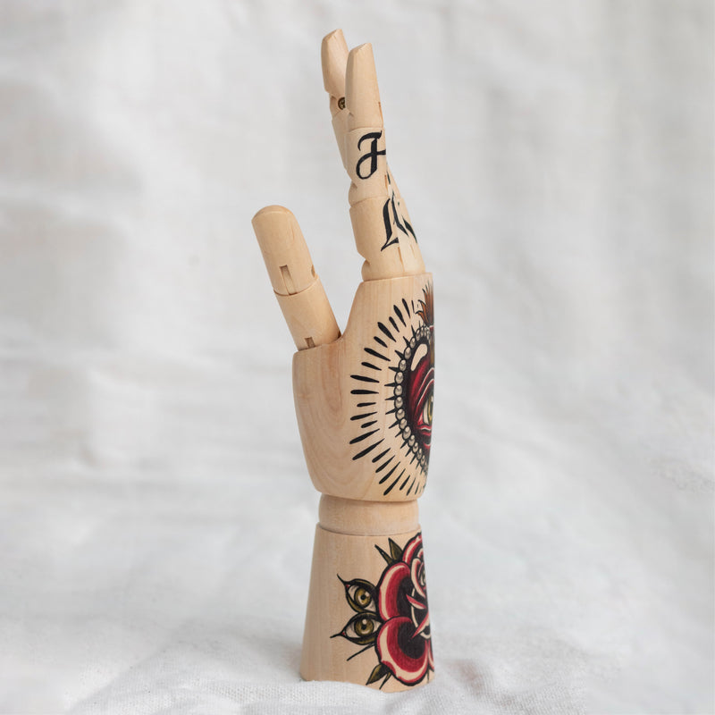 Wooden Hand Painted Eye Ring Holder