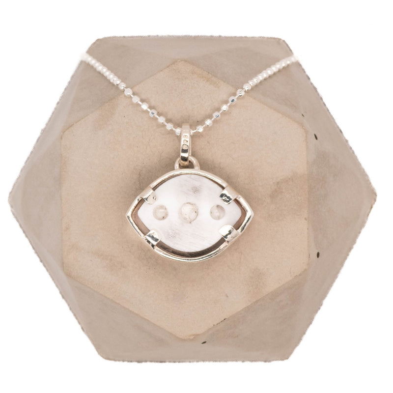 Green Silver Eye Pendant