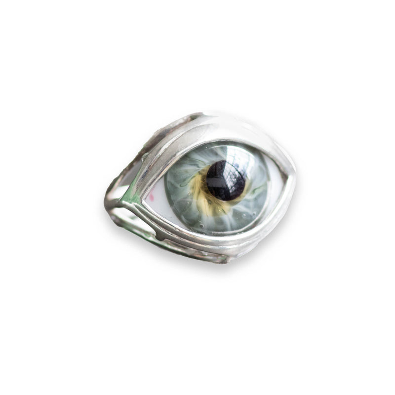 Hazel Glass Skeleton Eye Ring