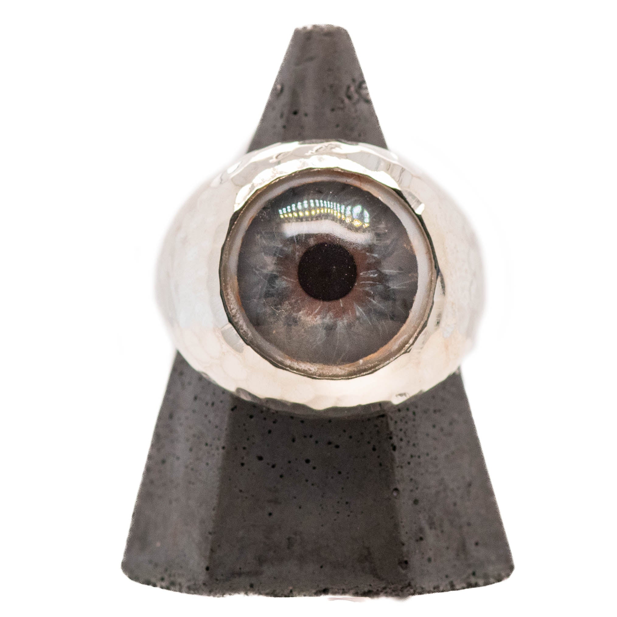 BUBBLE Hand Painted Hammered Eye Ring - sz 7 – Eyeba