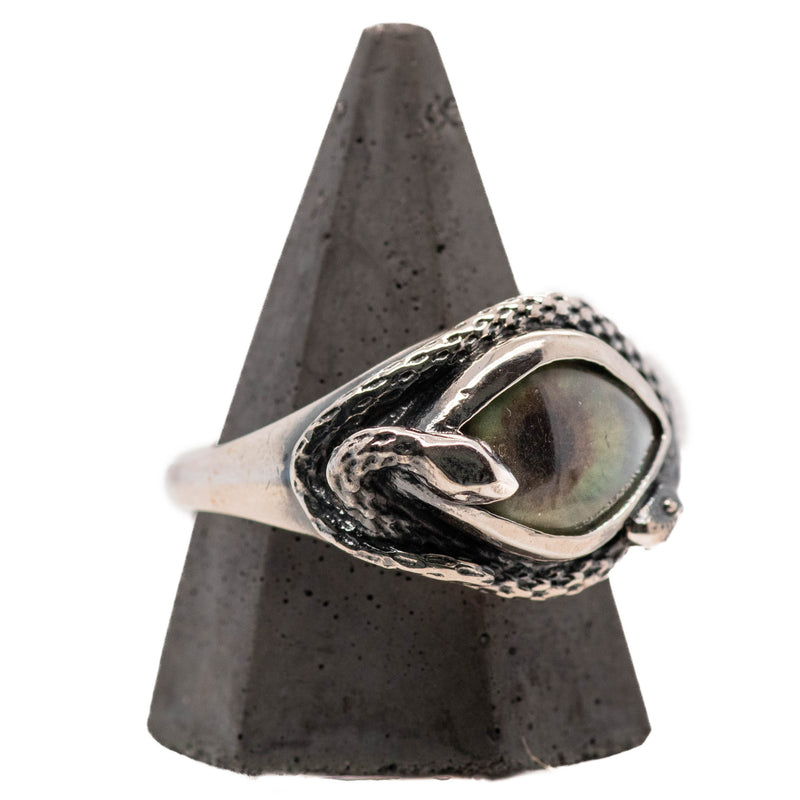 Hand Painted Hazel Ojo De Medusa Eye Ring (smaller version)