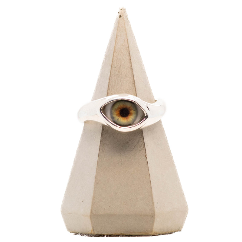 Hazel Mini Silver Twist Eye Ring