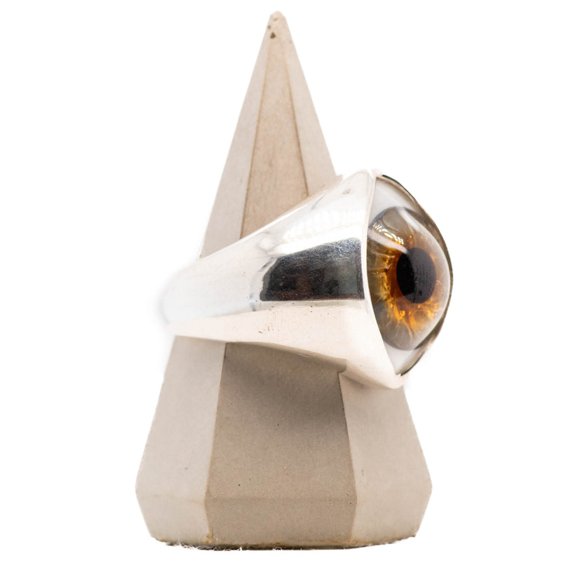 Hazel Silver King Glass Eye Ring