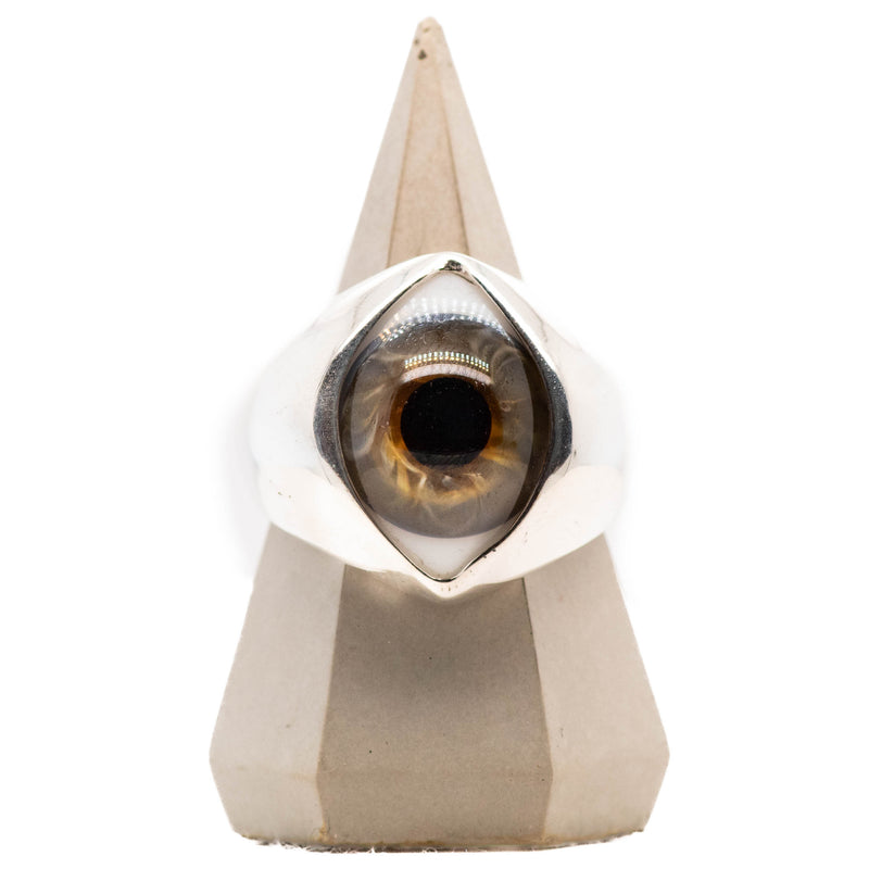 Hazel Silver King Glass Eye Ring