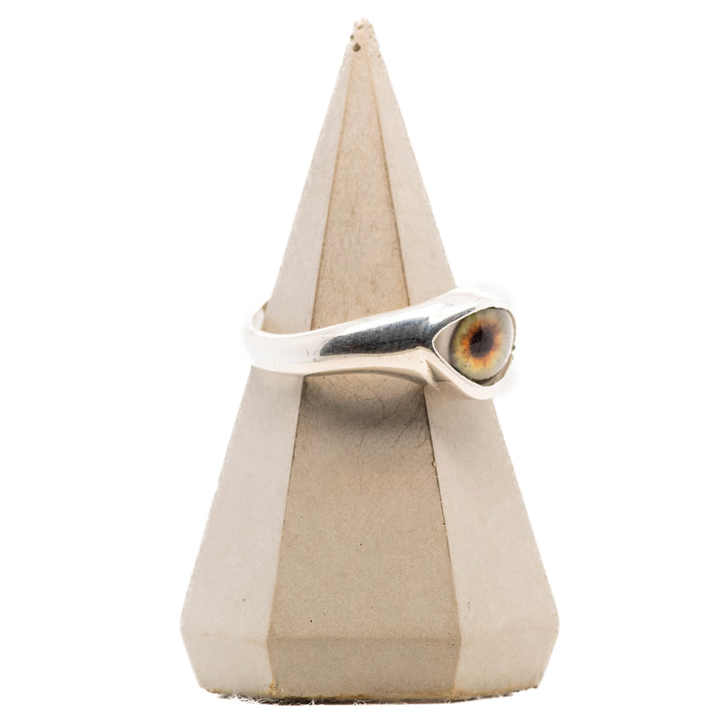 Hazel Mini Silver Twist Eye Ring