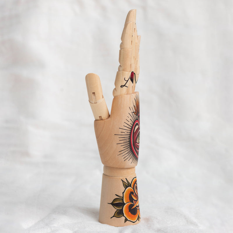Wooden Hand Painted Eye Ring Holder