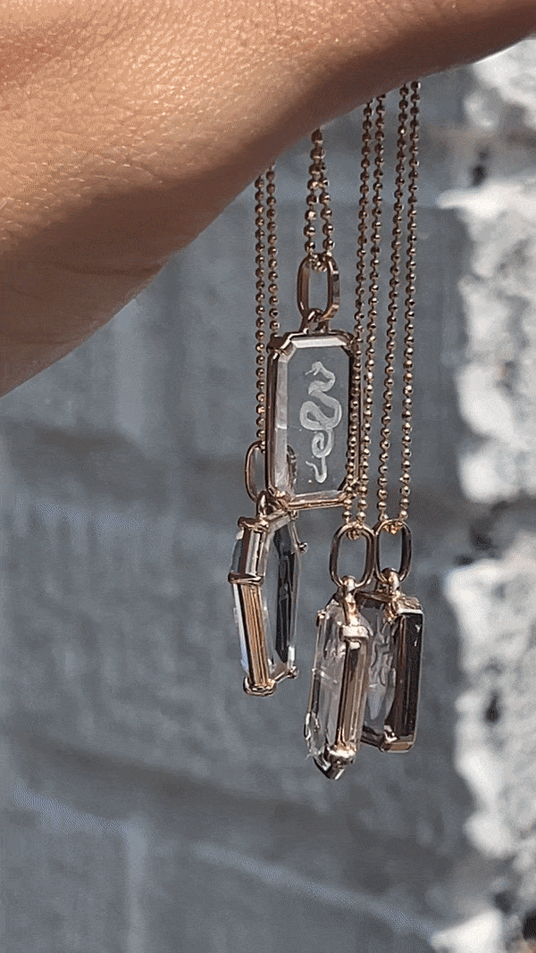 Clear Crystal Heart Gold Pendant