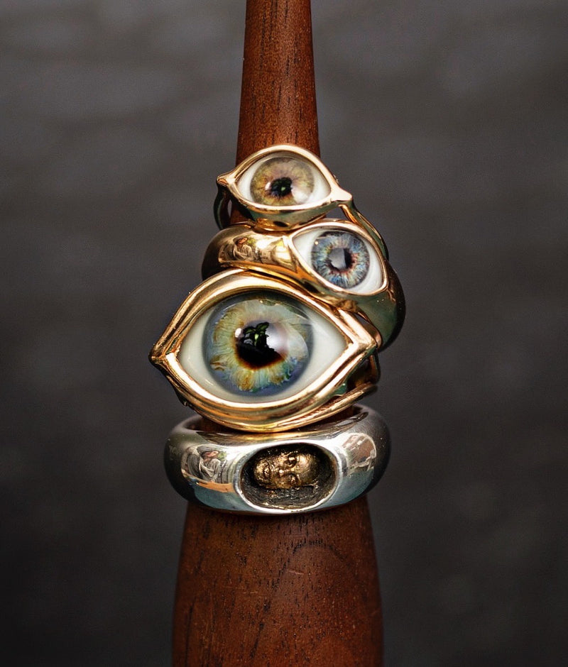 Golden Gold Mini Eye Ring