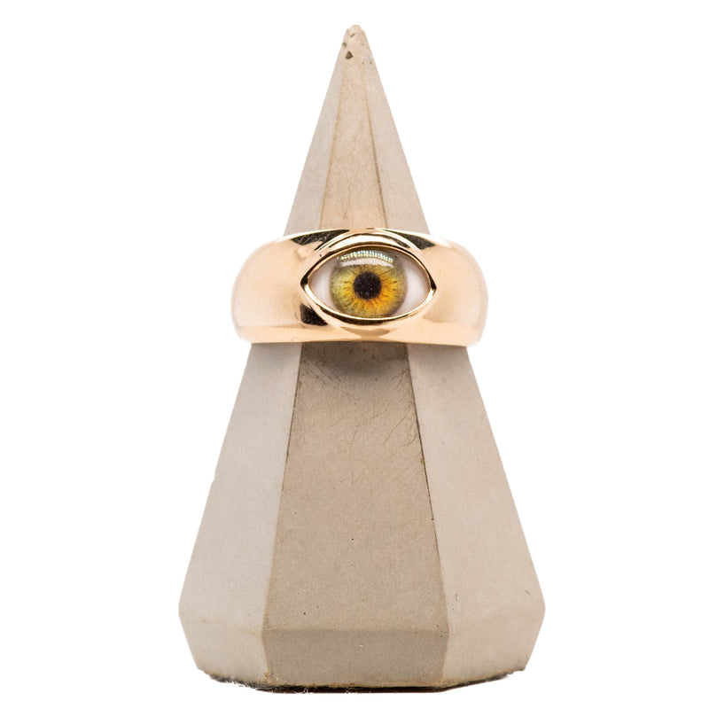 Hazel Gold Thick Mini Eye Ring