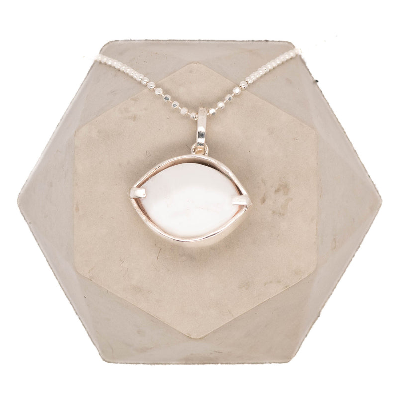 Crying Blue Silver Eye Pendant
