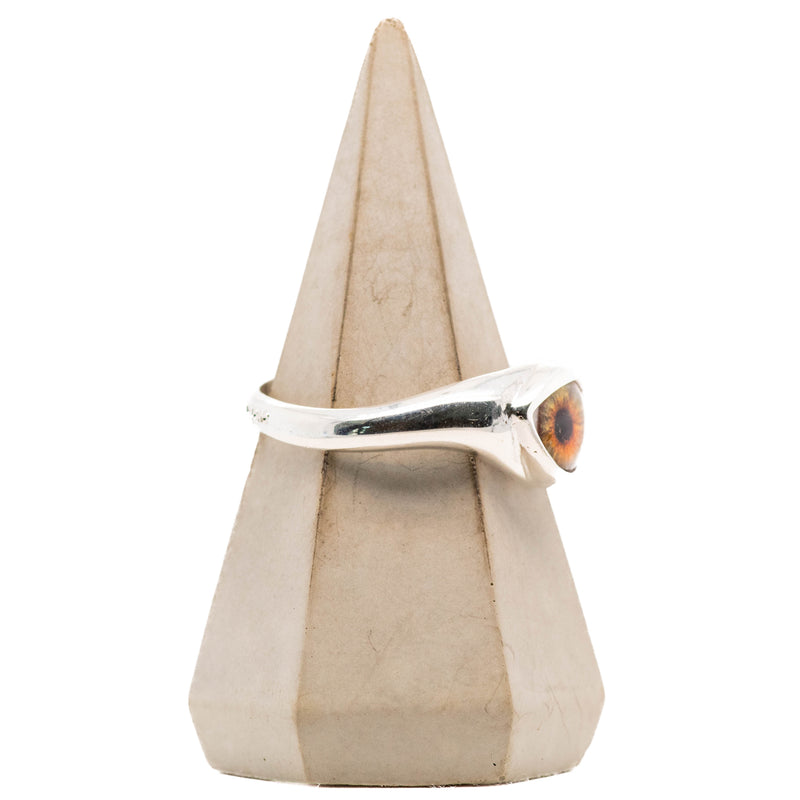 Hazel Mini Silver Twist Eye Ring