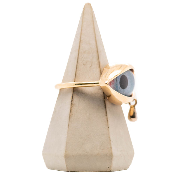 Custom Dali Eye Ring With Teardrop