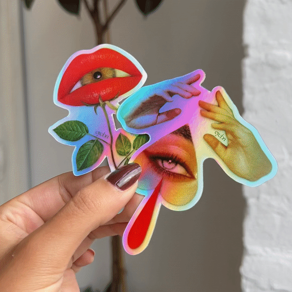 4 Pack Holographic Stickers