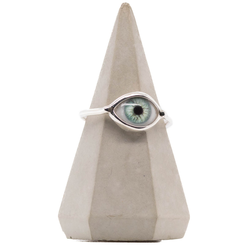 Turquoise Silver Mini Eye Ring
