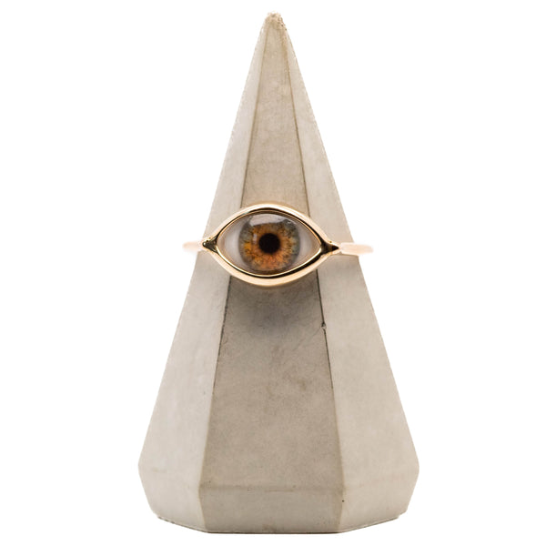 Hazel Gold Mini Eye Ring