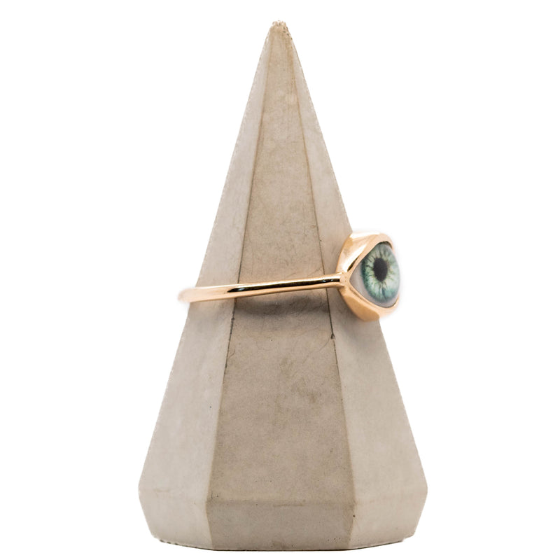 Turquoise Gold Mini Eye Ring