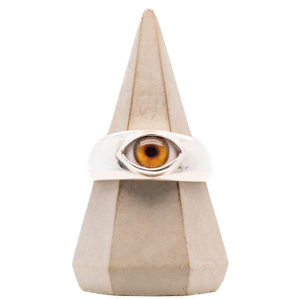 Golden Silver Thick Mini Eye Ring