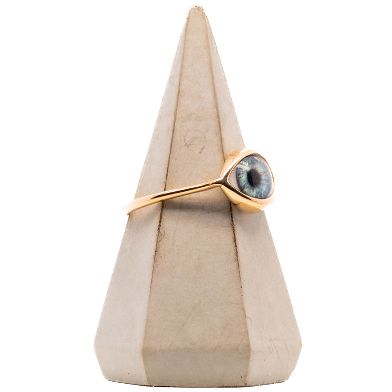 Turquoise Gold Mini Eye Ring
