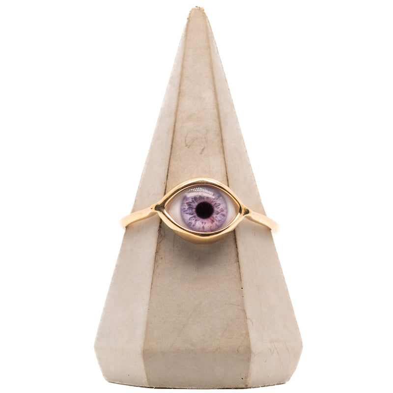 Lavender Gold Mini Eye Ring