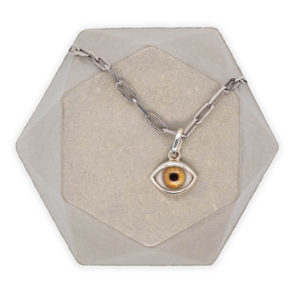 Golden Silver Mini Eye Pendant