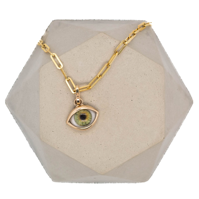 Green Gold Mini Eye Pendant