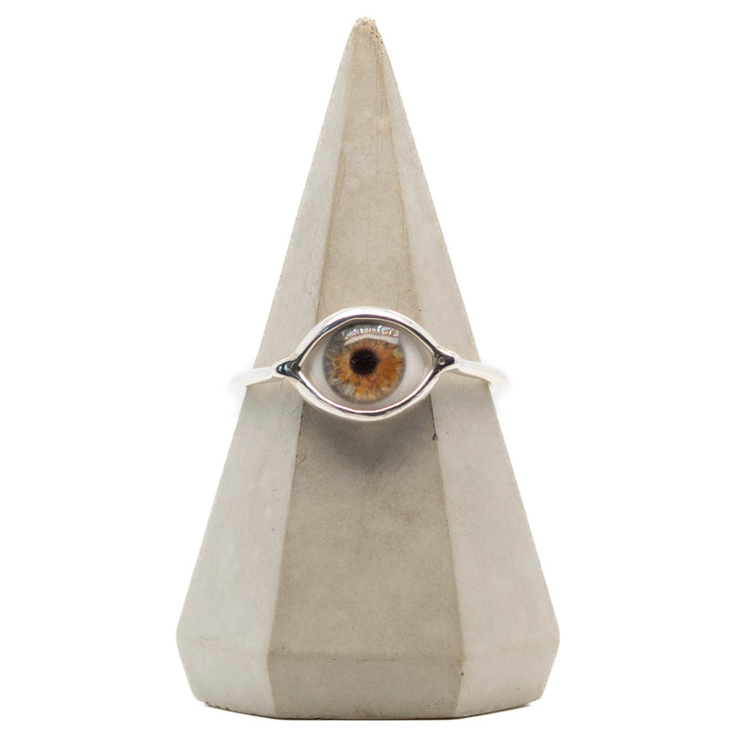 Hazel Silver Mini Eye Ring